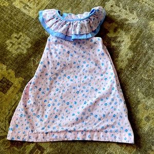 Smockingbird floral dress pink blue bow back sz 6